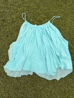 Aqua Spaghetti Strap Chiffon Camisole - Brand Unspecified